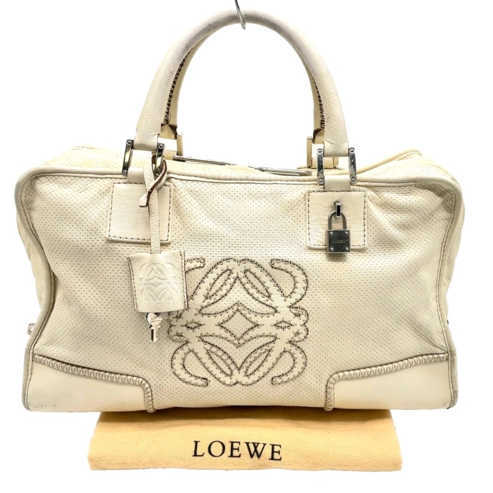 Loewe Satchel with Embossed Detail Includes Dust Bag